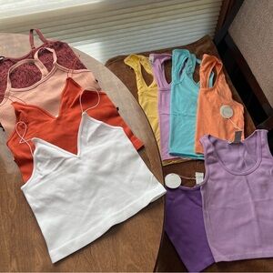 10 Women's Multicolor crop tank tops 7